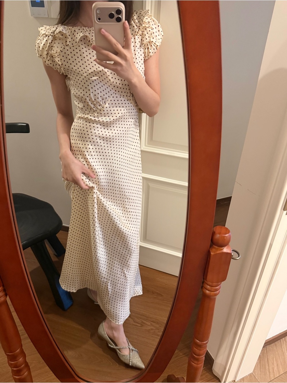 Doen Emerence Maxi Dress - Crème with Portia Dot Size S - Picture 3 of 9